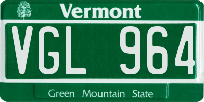 VT license plate VGL964
