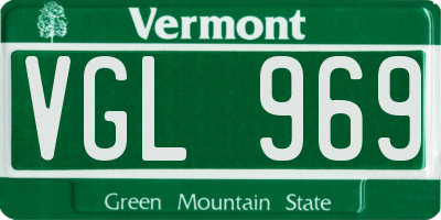VT license plate VGL969