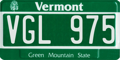 VT license plate VGL975