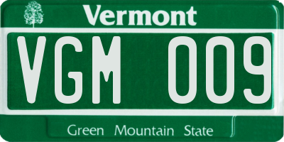 VT license plate VGM009