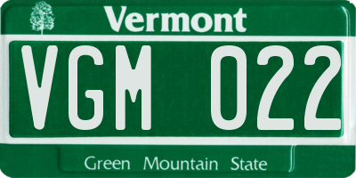 VT license plate VGM022