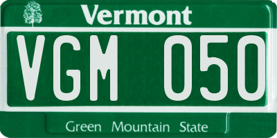 VT license plate VGM050