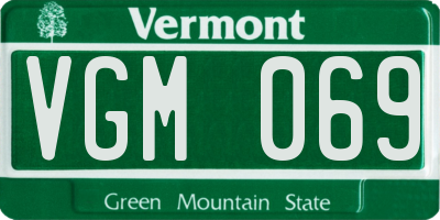 VT license plate VGM069