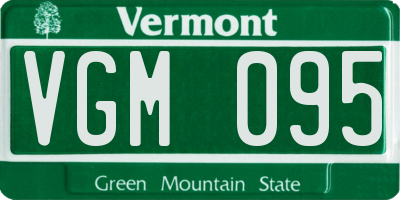 VT license plate VGM095