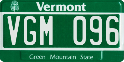 VT license plate VGM096