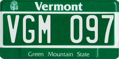 VT license plate VGM097