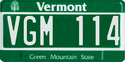 VT license plate VGM114