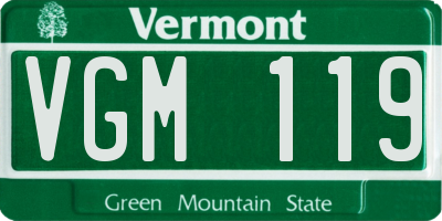 VT license plate VGM119