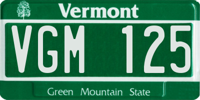 VT license plate VGM125