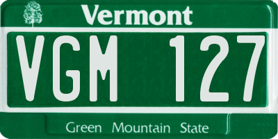 VT license plate VGM127