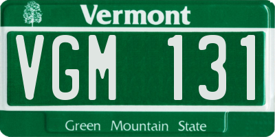 VT license plate VGM131