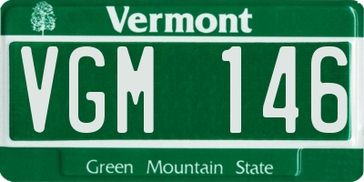 VT license plate VGM146