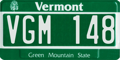 VT license plate VGM148