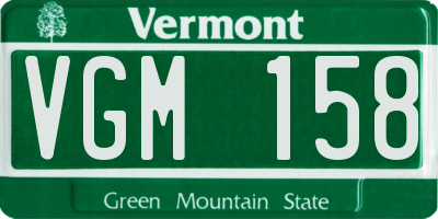 VT license plate VGM158