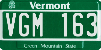 VT license plate VGM163