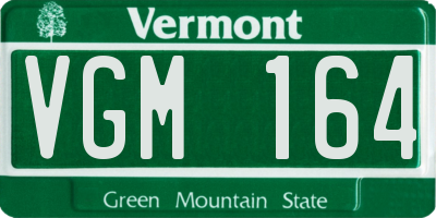 VT license plate VGM164