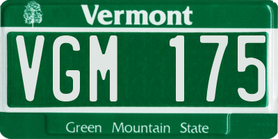 VT license plate VGM175