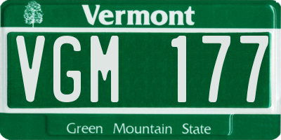 VT license plate VGM177