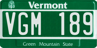 VT license plate VGM189