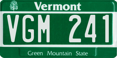 VT license plate VGM241