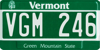 VT license plate VGM246