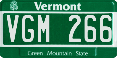 VT license plate VGM266