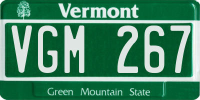 VT license plate VGM267