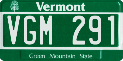 VT license plate VGM291
