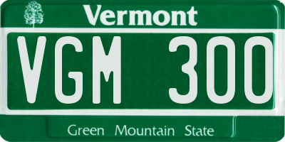 VT license plate VGM300