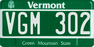 VT license plate VGM302