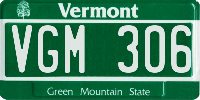 VT license plate VGM306