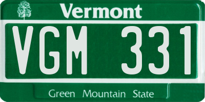 VT license plate VGM331