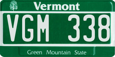 VT license plate VGM338