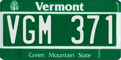 VT license plate VGM371