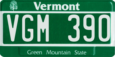 VT license plate VGM390