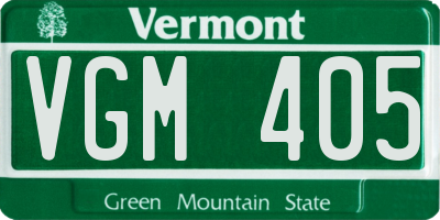 VT license plate VGM405