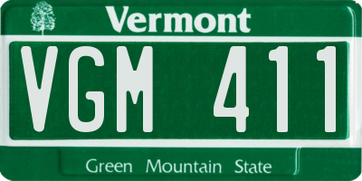 VT license plate VGM411