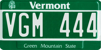 VT license plate VGM444