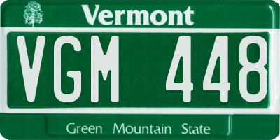 VT license plate VGM448