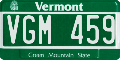 VT license plate VGM459