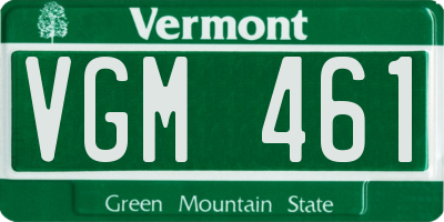 VT license plate VGM461