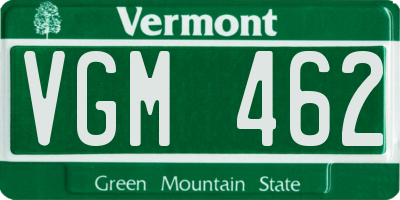 VT license plate VGM462