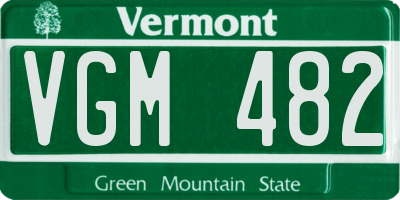 VT license plate VGM482