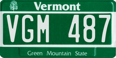 VT license plate VGM487
