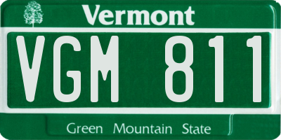 VT license plate VGM811