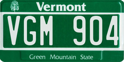 VT license plate VGM904