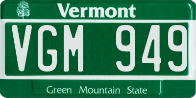 VT license plate VGM949