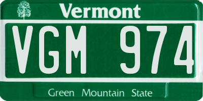 VT license plate VGM974