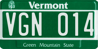 VT license plate VGN014