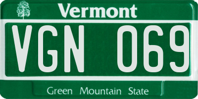 VT license plate VGN069